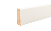 Fodliste glat fyr hvid - 14 x 43 x 3600 mm